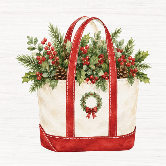 Block - Christmas Boat Tote