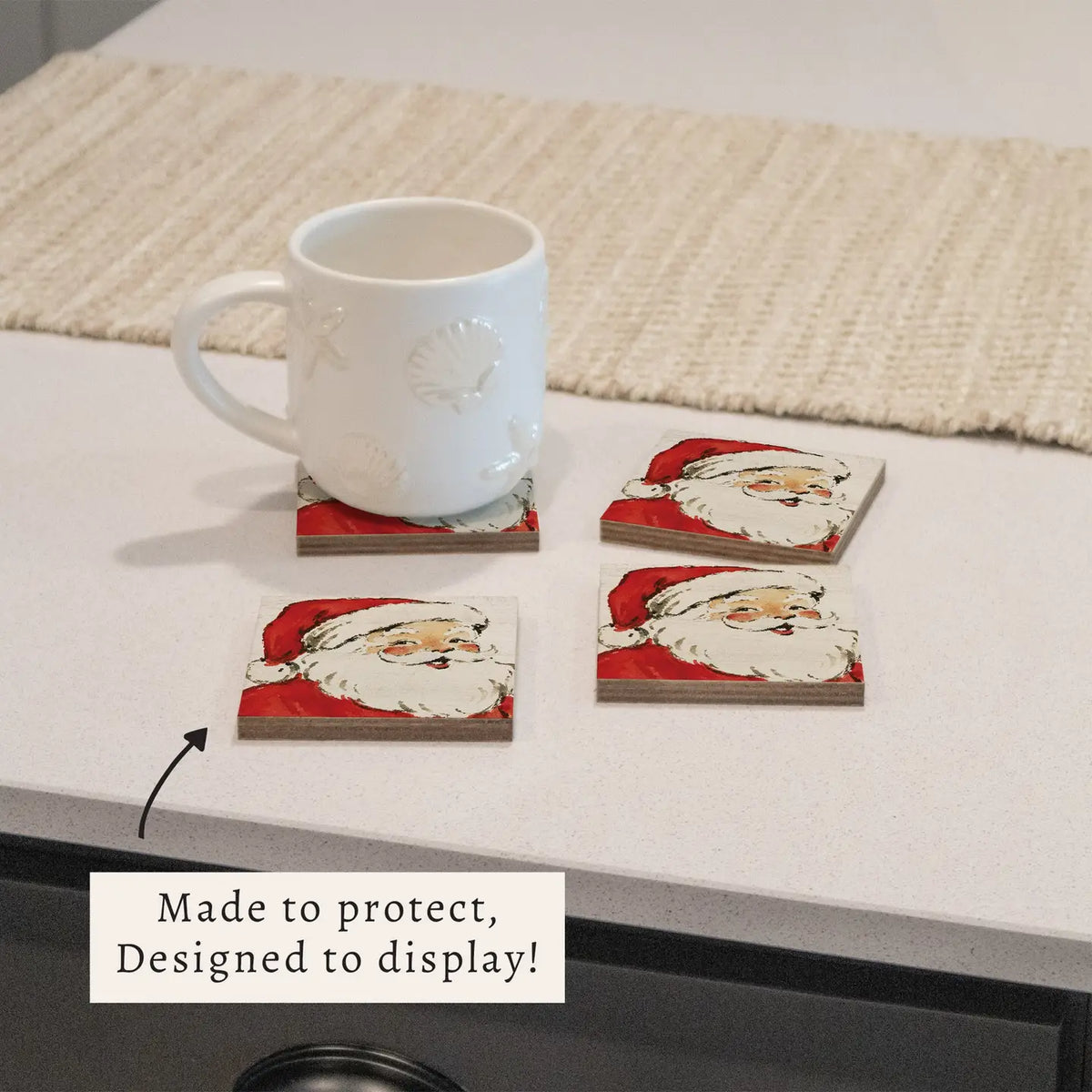 Coasters - Vintage Santa Face