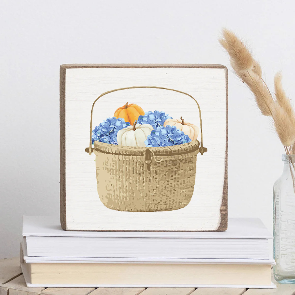 Hydrangea & Pumpkins Block