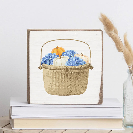 Hydrangea & Pumpkins Block