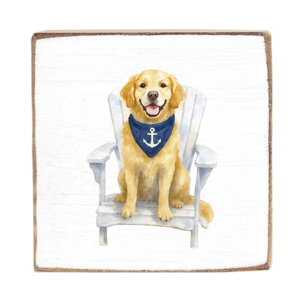 Decorative Block - Coastal Dog