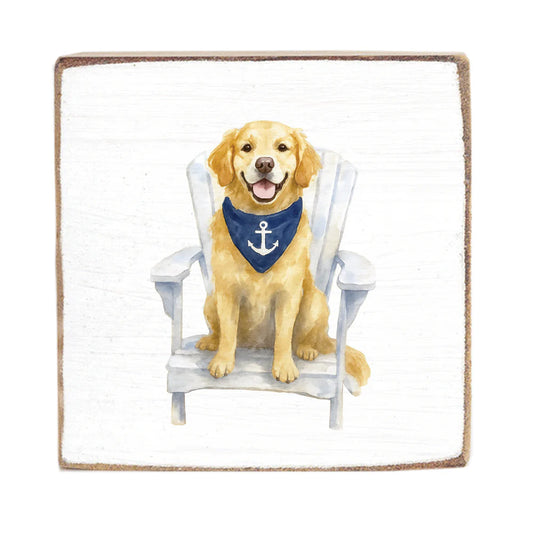 Decorative Block - Coastal Dog