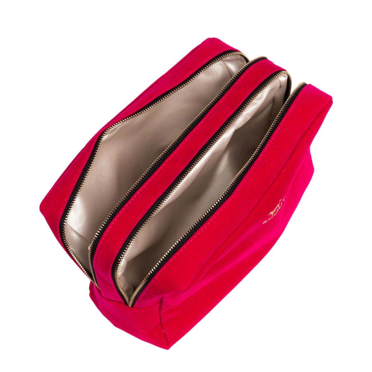 2-Way Cosmetic Bag - Pink Velvet