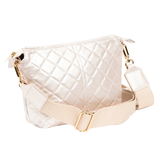 Emily Crossbody - Champagne Quilted