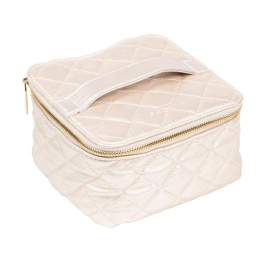 Hidden Gem Jewelry Case - Champagne Quilted