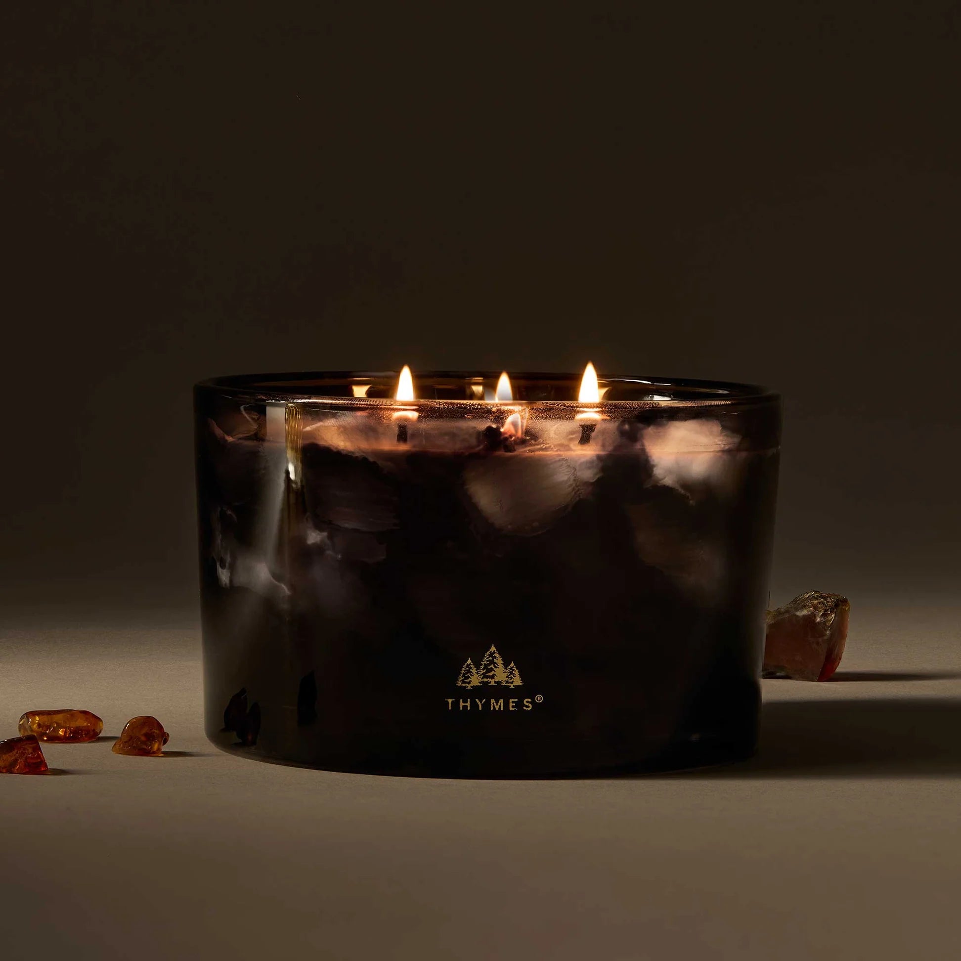 Thymes Noir Woods 3-Wick Candle - Thumbnail 5