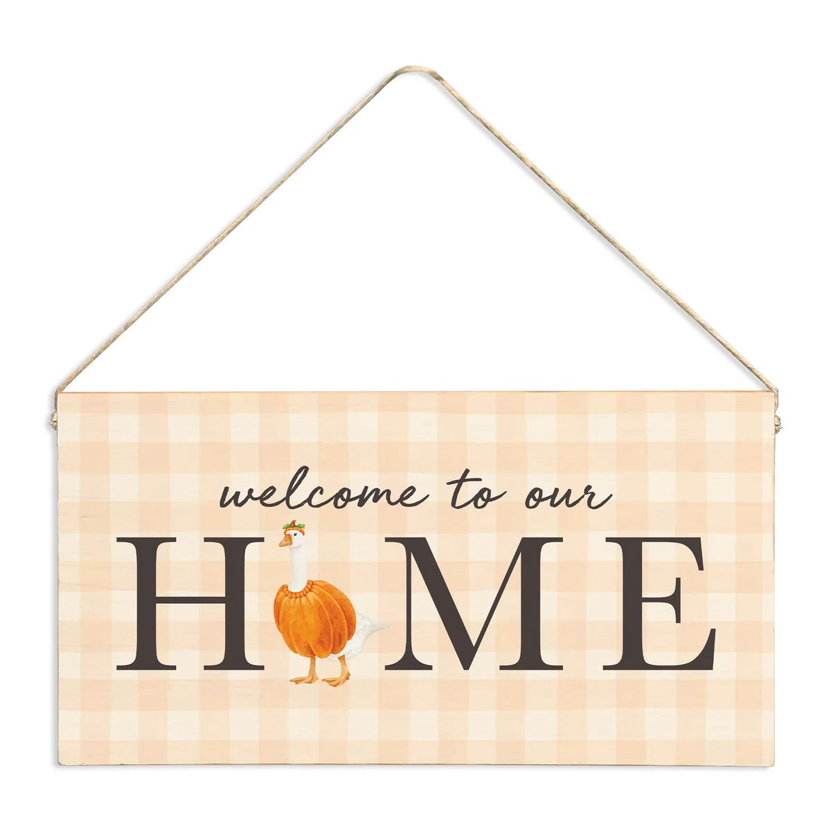 Hanging Sign - Fall Porch Goose