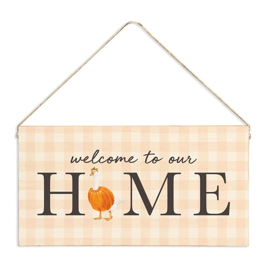 Hanging Sign - Fall Porch Goose