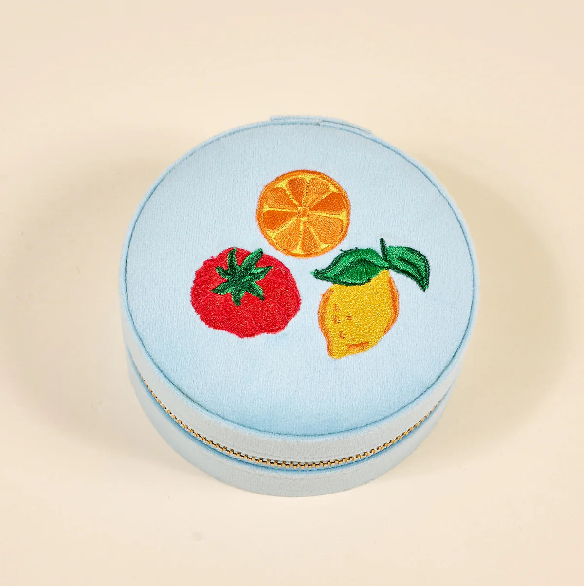 Round Velvet Jewelry Case