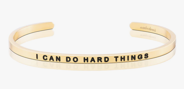 I Can Do Hard Things Mantra Band Bracelet - Gold