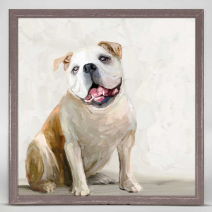 Good Boy Bulldog Mini Framed Canvas