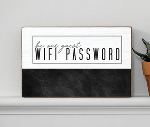 Wifi Password Wood Block