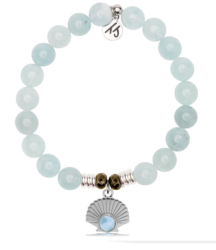 Larmir Seashell Bracelet - Blue Aquamarine