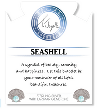 Load image into Gallery viewer, Larmir Seashell Bracelet - Blue Aquamarine