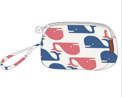Retro Whale Clutch Purse