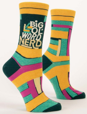 Big 'Ol Word Nerd  Crew Socks