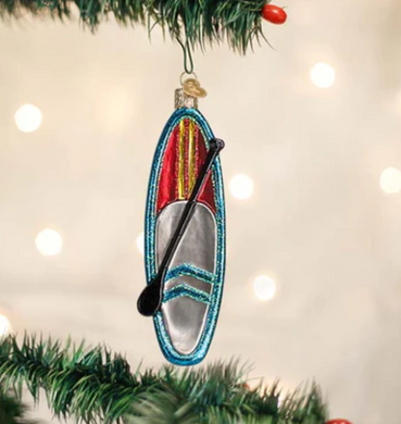 Blue Stand Up Paddle Board Ornament