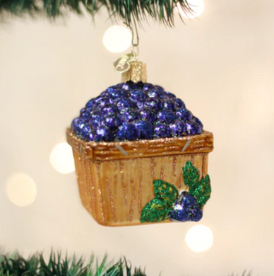 Basket Of Blueberries Ornament