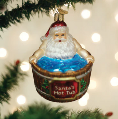Santa's Hot Tub Ornament