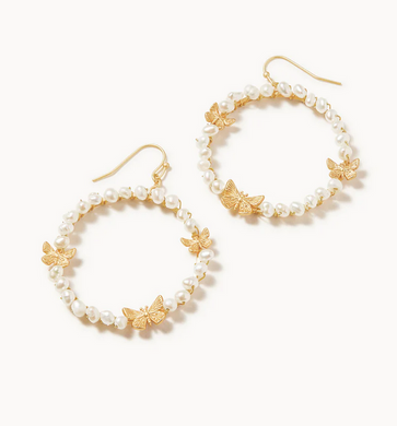 Ann Pearl Monarch Earrings