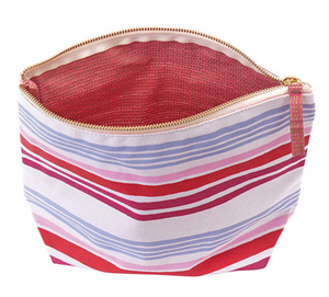 Summer Stripe Pink Pouch Large
