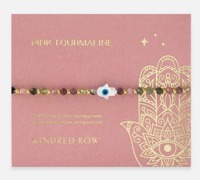Bracelet - Pink Tourmaline Hamsa