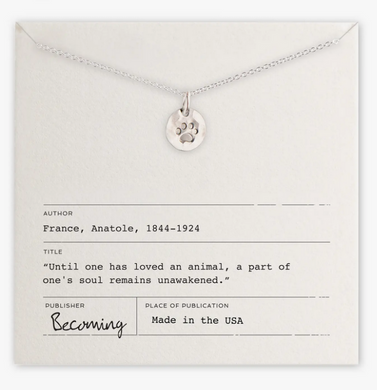 Paw Print Necklace - Silver