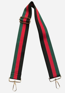 Stripe Bag Strap - Black/Red/Green