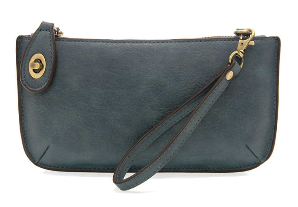 Mini Crossbody Wristlet Clutch - Washed Denim