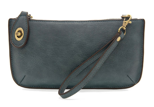 Mini Crossbody Wristlet Clutch - Washed Denim
