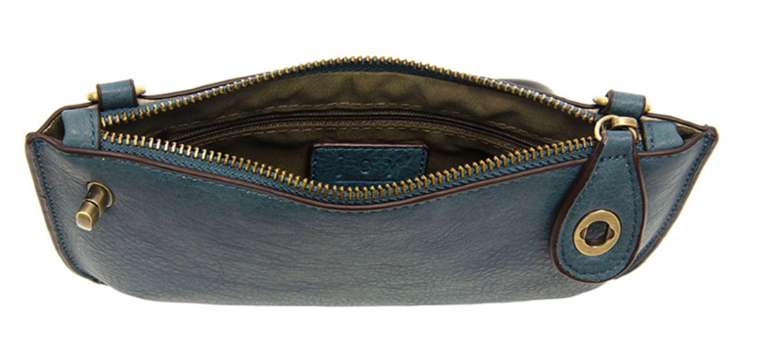 Mini Crossbody Wristlet Clutch - Washed Denim