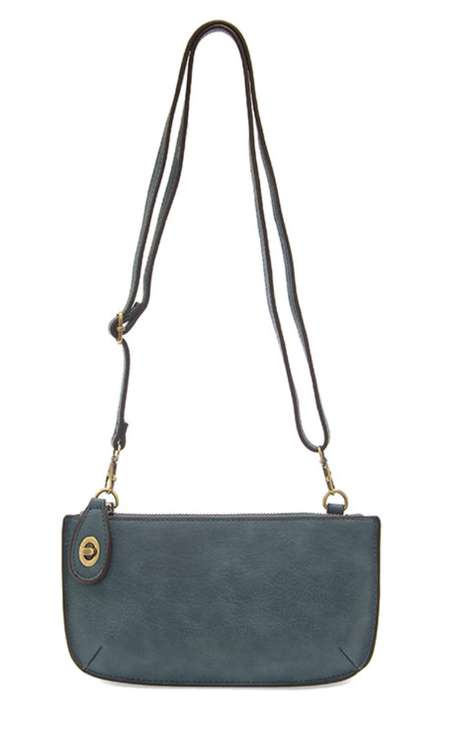 Mini Crossbody Wristlet Clutch - Washed Denim
