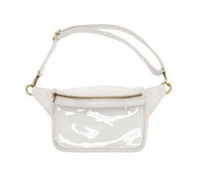 Clear Sylvie Sling/Belt Bag - White