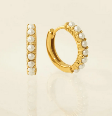 Demi Fine Pearl Huggie Earring - 15mm