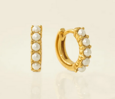 Demi Fine Pearl Huggie Earring - 15mm