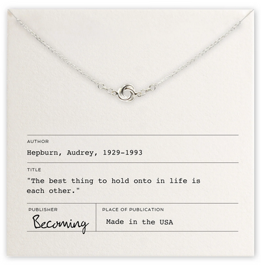 Love Knot Necklace - Silver