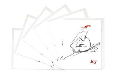 Boxed Cards - Sledding Elephant