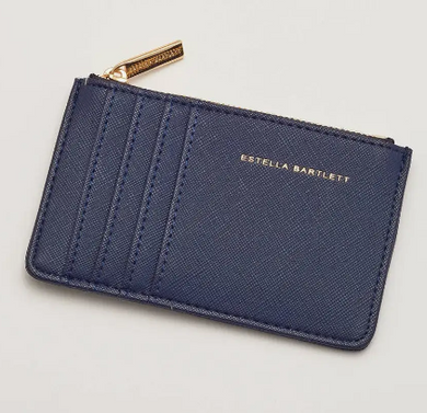 Woman On A Mission Card Wallet - Navy