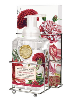 Christmas Bouquet Soap & Napkin Set