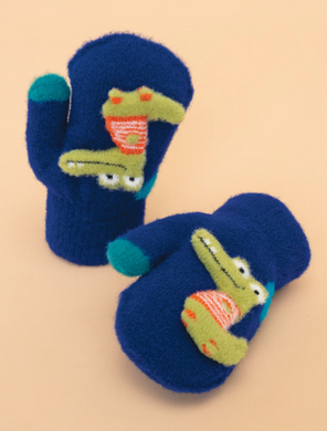 Powder Pals Mittens - Smiley Croc Mittens - Royal Blue