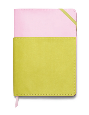 Vegan Leather Pocket Journal - Lilac + Matcha