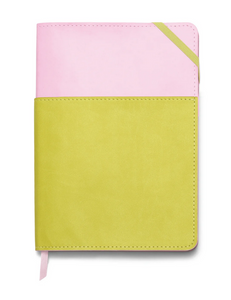 Vegan Leather Pocket Journal - Lilac + Matcha