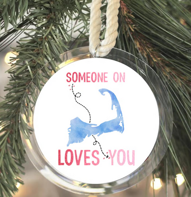 Someone On Cape Cod Loves You Coastal Christmas Ornament