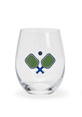 Pickleball Stemless Wine Glass