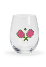 Load image into Gallery viewer, Pickleball Stemless Wine Glass