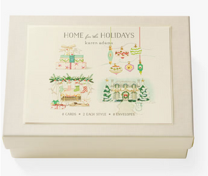 Home For The Holiday Note Card Box - Set of 8