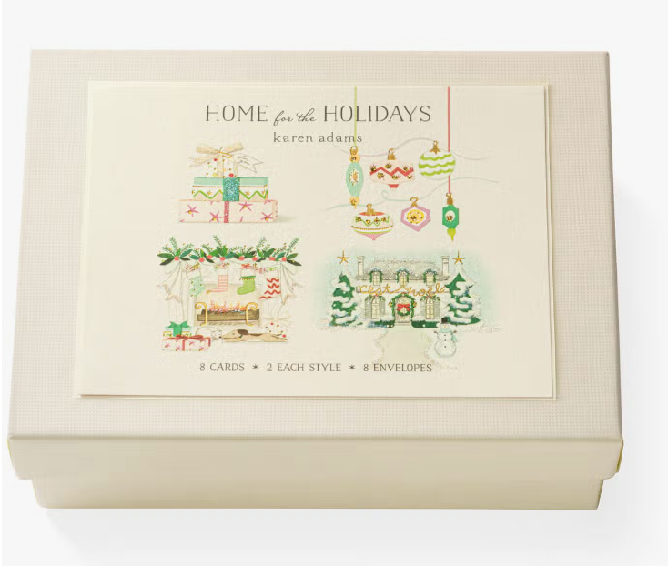 Home For The Holiday Note Card Box - Set of 8
