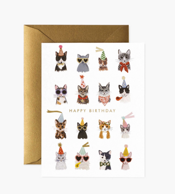 Cool Cats Birthday Card - Box Set of 8