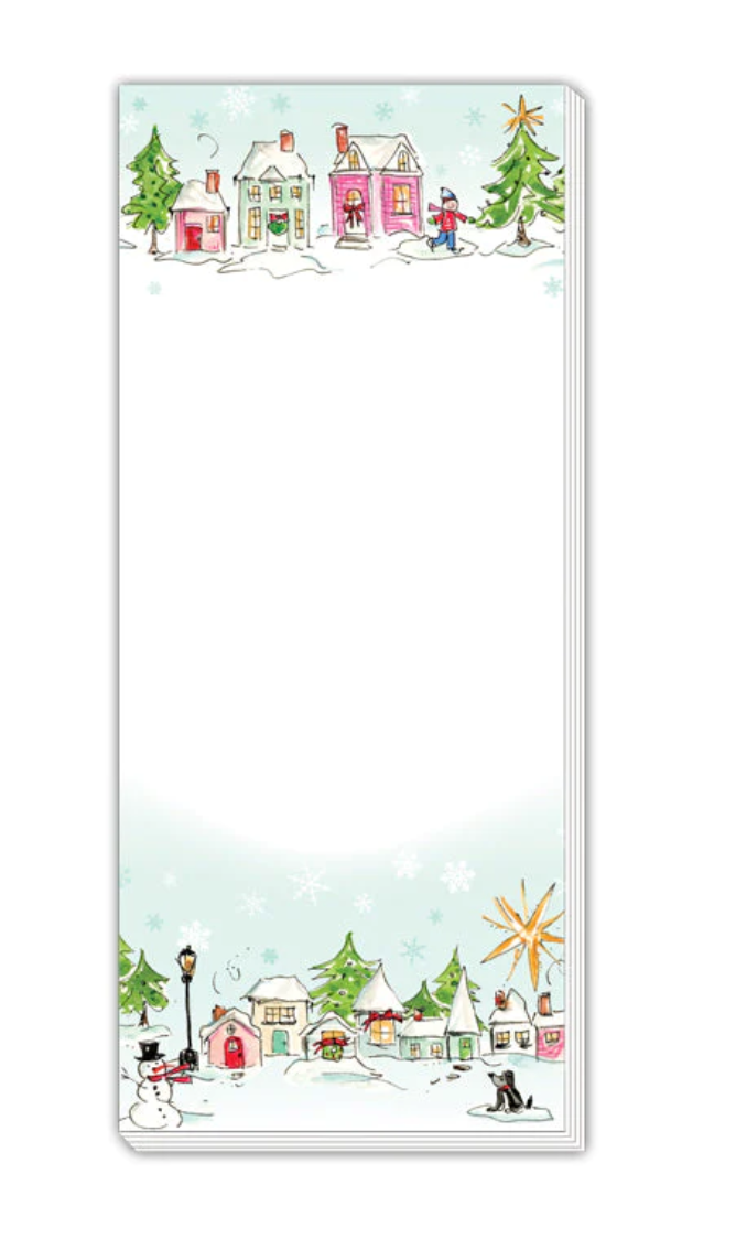 Snowy Village Notepad