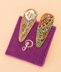 Floral Stems & 60s Abstract - Hair Clip